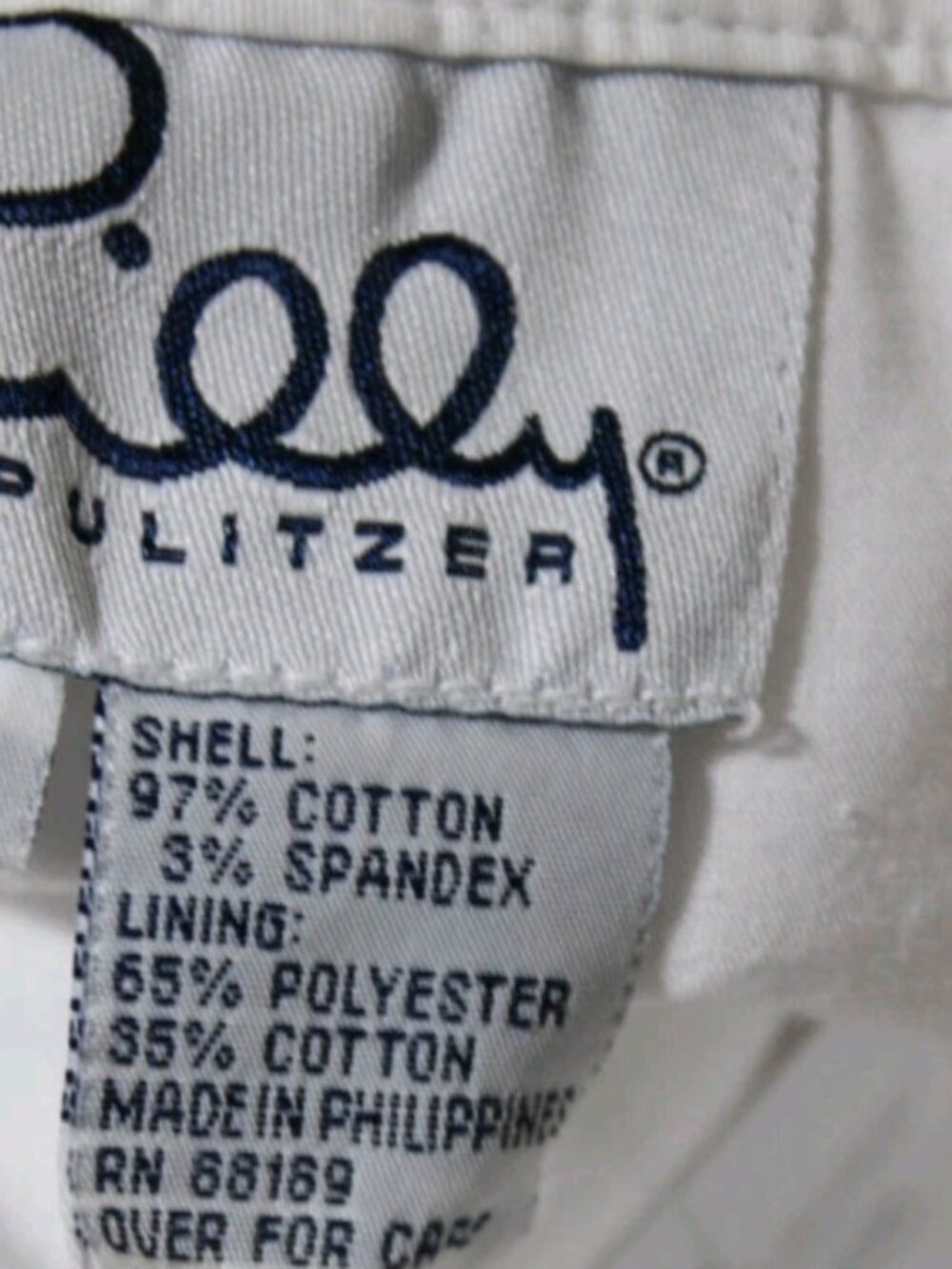Lilly Pulitzer Embroidered Cotton Button Zip Tapered Cropped Leg Pants White Si - Picture 8 of 8